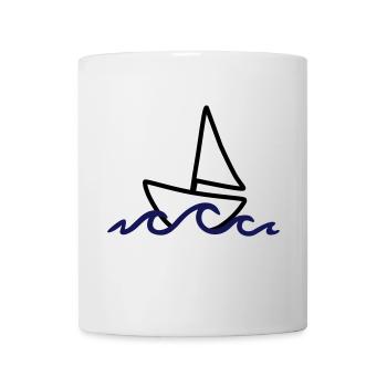 Sailing, Sailboat and waves - Mug blanc - blanc - Devant