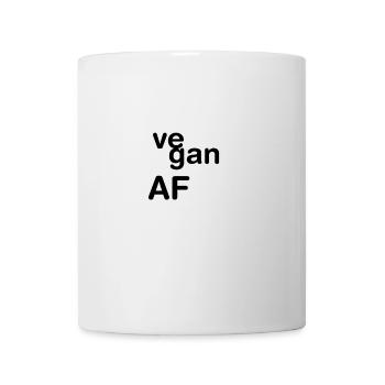 Vegan AF, vegan, vegan - Tasse - Weiß - Vorne