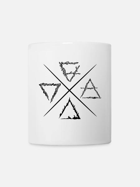 Quatre éléments symboles - Mug blanc - blanc