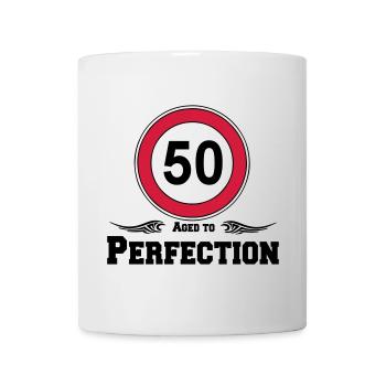 50.Geburtstag , 50 Aged to Perfection ..(25) - Tasse - Weiß - Vorne