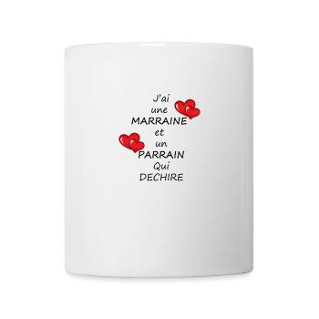 T-shirt Marraine et Parrain qui dechire - Mug blanc - blanc - Devant
