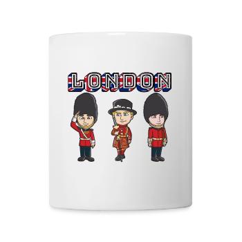 Trio de dessins animés London Beefeater - Mug blanc - blanc - Devant