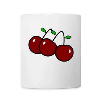 cerises - Mug blanc - blanc - Devant