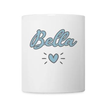 Bella Isabella nom de famille prénom avec coeur - Mug blanc - blanc - Devant