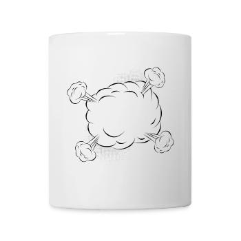 Empty comic fight cloud for your own texts & motifs - Mug - white - Front