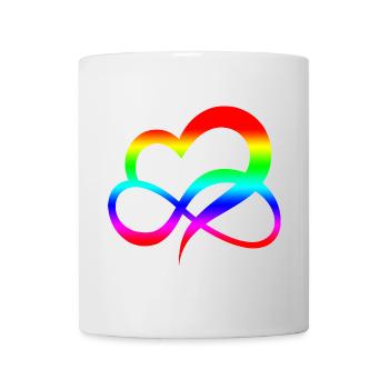 Rainbow heart - Mug - white - Front