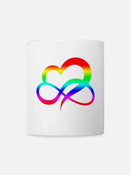 Rainbow heart - Mug - white