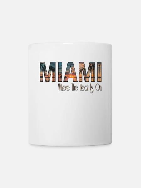 Miami - Où la chaleur est au rendez-vous - Mug blanc - blanc