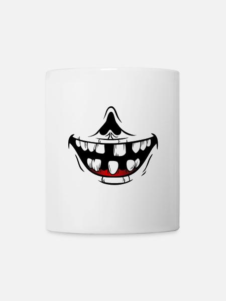 Clown maléfique, clown d'horreur, clown psychopathe - Mug blanc - blanc