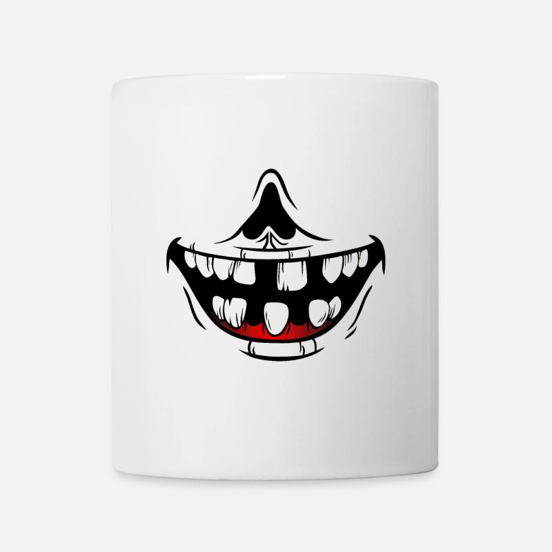 Clown maléfique, clown d'horreur, clown psychopathe - Mug blanc - blanc