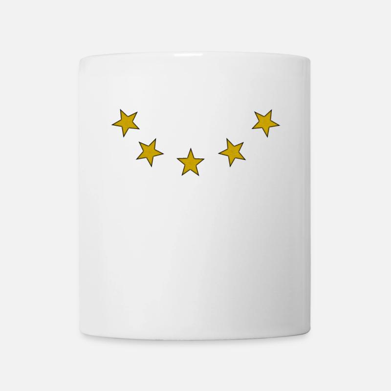 5 étoiles dorées - Mug blanc - blanc
