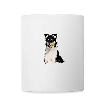 Shorthair Collie tricolor comic - Mug - white - Front