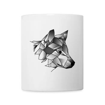 gradient wolf - Mug - white - Front