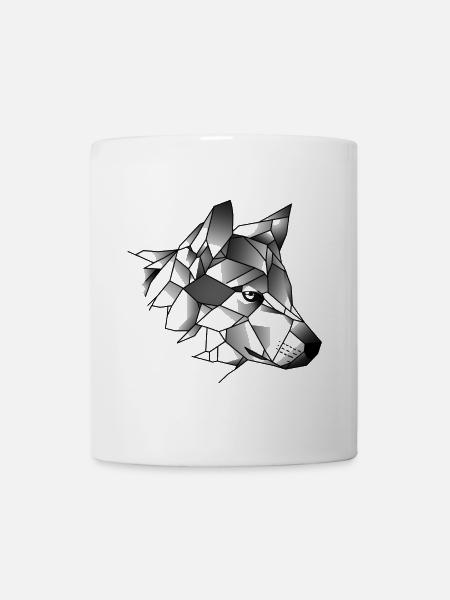 Geschädigter Wolf - Tasse - Weiß