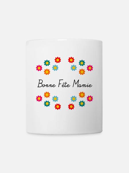 FÊTE DES MÈRES. BONNE FÊTE MAMIE. JE T'AIME MAMIE - Mug blanc - blanc