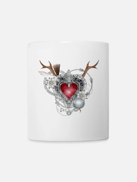 Extravaganter bayerischer Trachtenschmuck - Tasse - Weiß