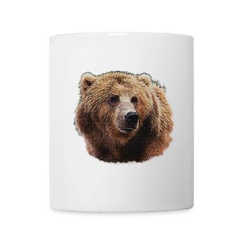 T-shirts Bear Lover, motif Bear Head Night - Mug blanc - blanc - Devant