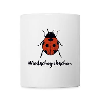Modschegiebchen Marienkäfer Sächsisch Geschenk - Tasse - Weiß - Vorne