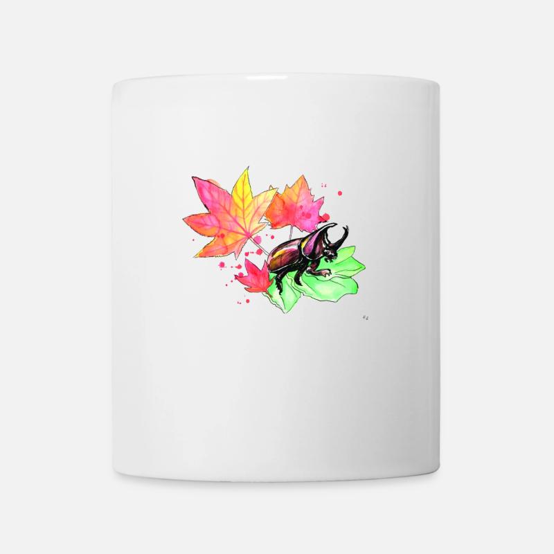 Stag beetle in autumn - Mug - white