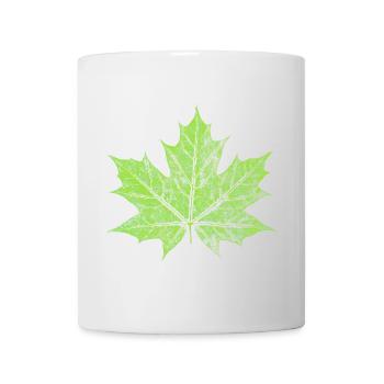 Maple Leaf - GREEN - Natural / Forest Design - Mug - white - Front