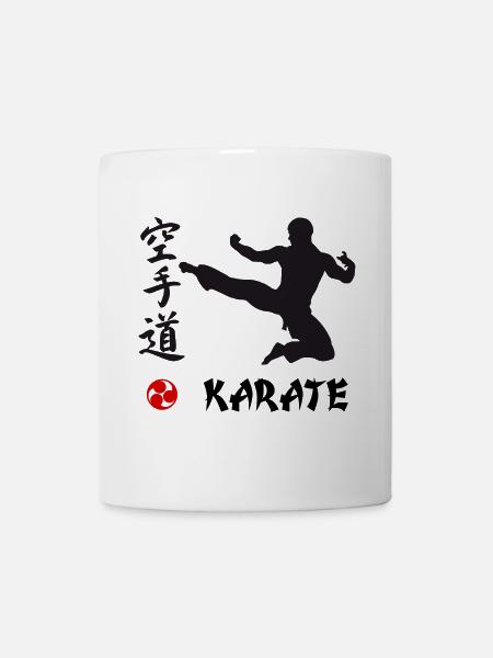 Karate czarne - Kubek - biały