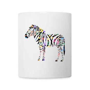 Zèbre coloré - Mug blanc - blanc - Devant