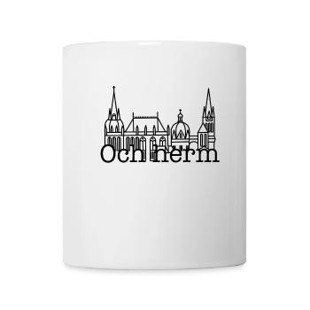 Stadt Aachen „Och herm“, Sehenswürdigkeit, Dom - Tasse - Weiß - Vorne