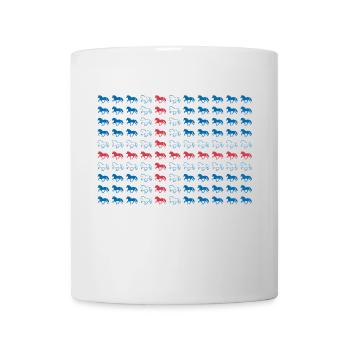 Drapeau islandais avec chevaux töltende - Mug blanc - blanc - Devant