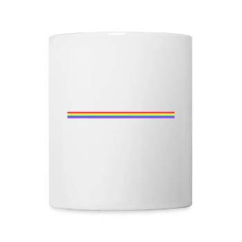 Regenbogen Pride Streifen LGBTQIA+ - Tasse - Weiß - Vorne