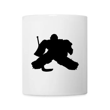 Gardien de but de joueur de hockey sur glace, gardien de but. Hockey sur glace - Mug blanc - blanc - Devant