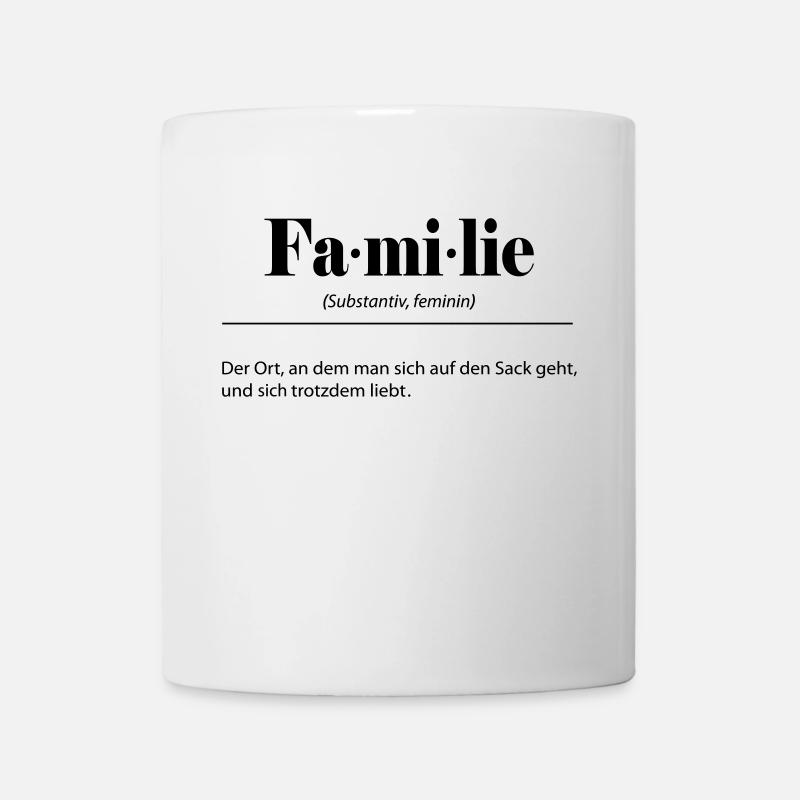 Familie-Sprüche personalisierbar - Tasse - Weiß