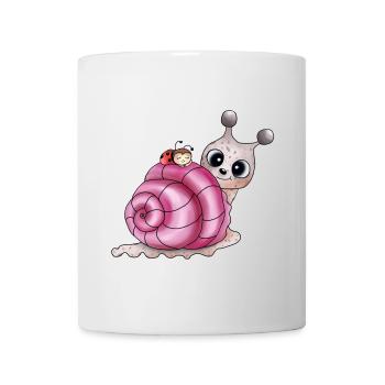 schneckenhaus pink - Tasse - Weiß - Vorne