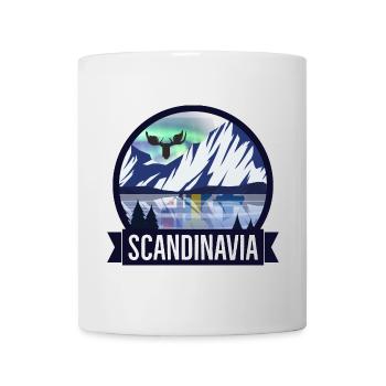 Nordic landscape with northern lights - Mug - white - Front