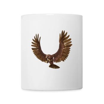Steinadler, Adler, Greifvogel, Vogel - Tasse - Weiß - Vorne