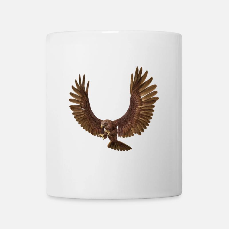 Steinadler, Adler, Greifvogel, Vogel - Tasse - Weiß