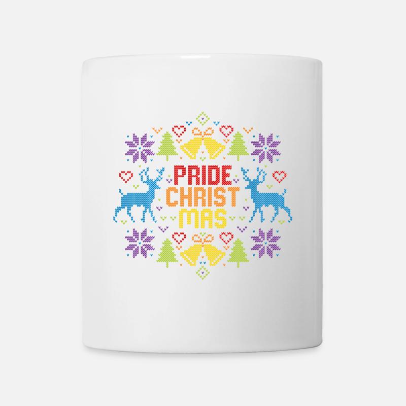 Affreux Noël Fierté Noël LGBTQ Arc-en-ciel - Mug blanc - blanc