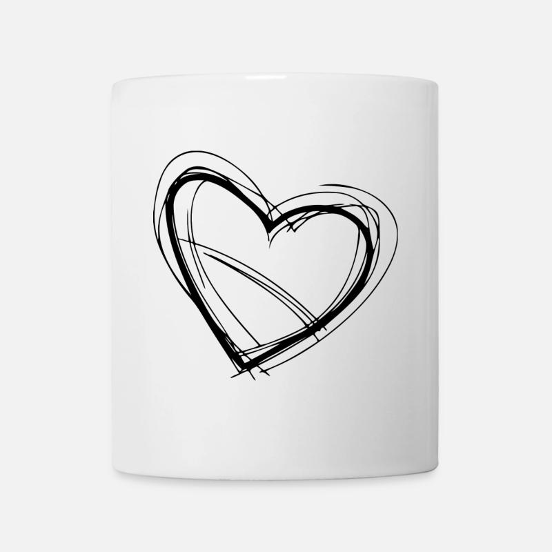 cœur - Mug blanc - blanc