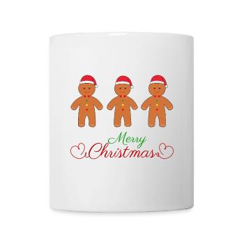 Joyeux Noël hommes en pain d'épice - Mug blanc - blanc - Devant