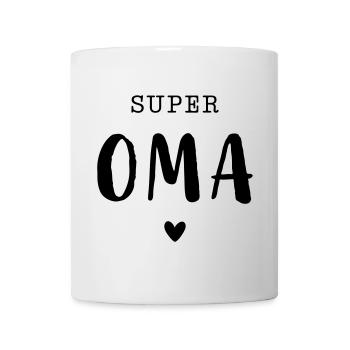 Super Oma mit Herz - Tasse - Weiß - Vorne