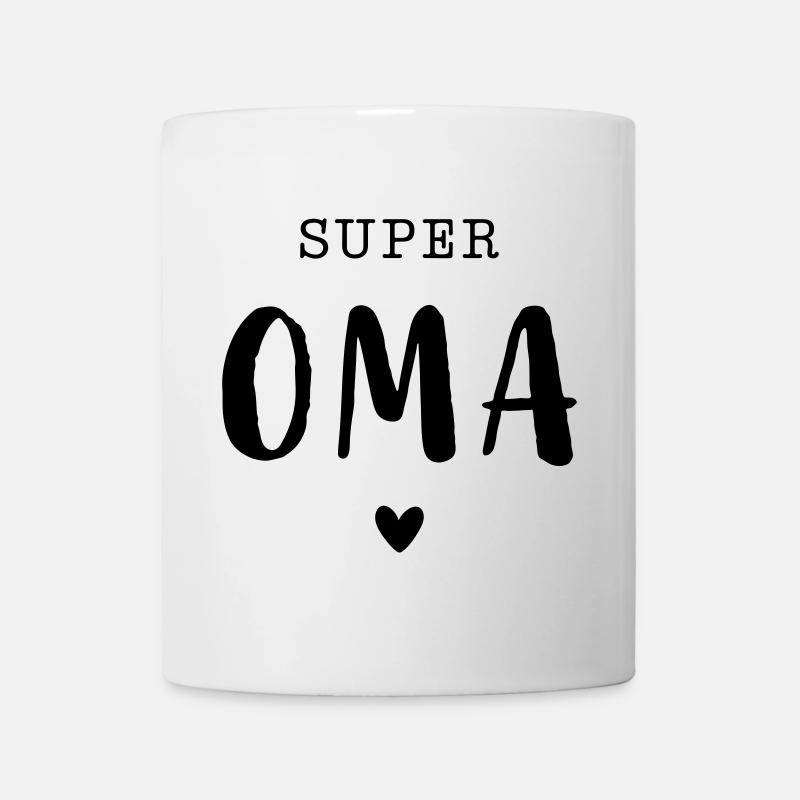 Super Oma mit Herz - Tasse - Weiß