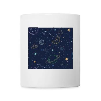 Kosmischer Dschungel mit Planeten und Sternen - Tasse - Weiß - Vorne