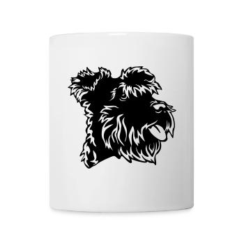Tête de Schnauzer miniature - Mug blanc - blanc - Devant