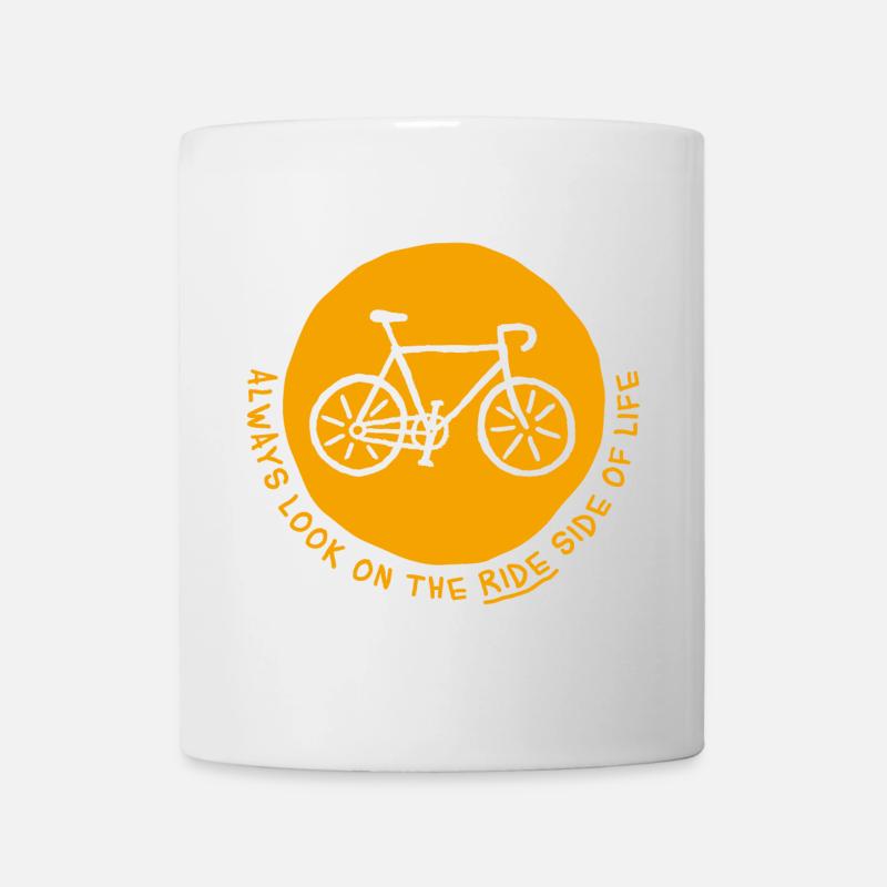 Always look on the RIDE side of life - Mug - white