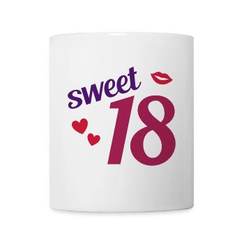 Sweet 18 (hearts, lips) - Mug - white - Front