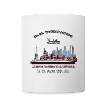 OCEAN LINER NORMANDIE NEW YORK LOUIS RUNEMBERG ADAGP - Mug - white - Front