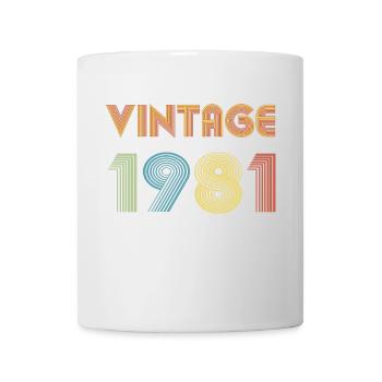 Vintage 1981 - Tasse - Weiß - Vorne