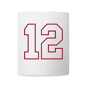 12 College Jersey Number Print - Mug - white - Front