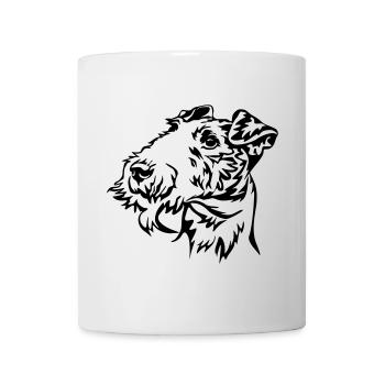 Fox terrier head - Mug - white - Front