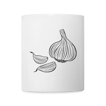 garlic, garlic clove, food, cook, cooking, herbs - Mug - white - Front