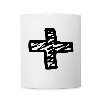Plus Zeichen Kreuz Symbol Minimalist Design - Tasse - Weiß - Vorne